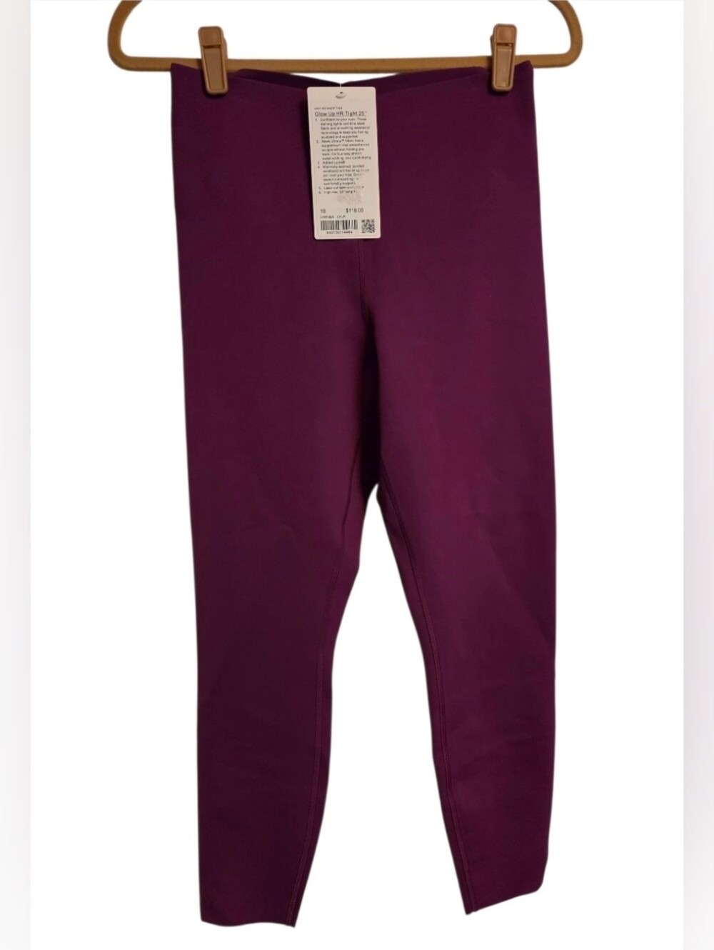 Lululemon Glow Up High Rise Tight 25" chilled grape purple leggings 10 NWT